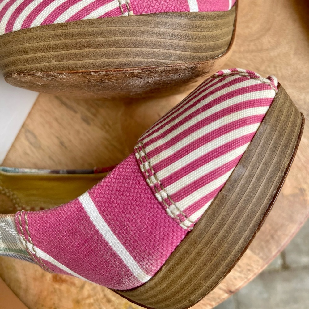 *GUC*COACH Berli Poppy Patchwork/Pink Multi Platform Slingbacks - sz 9 M, #A3279 - Picture 7 of 13